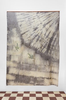 Forest Ghost - Olive Tree, 2018, UV print on hand dyed fabric, copper, 150 x 110 cm